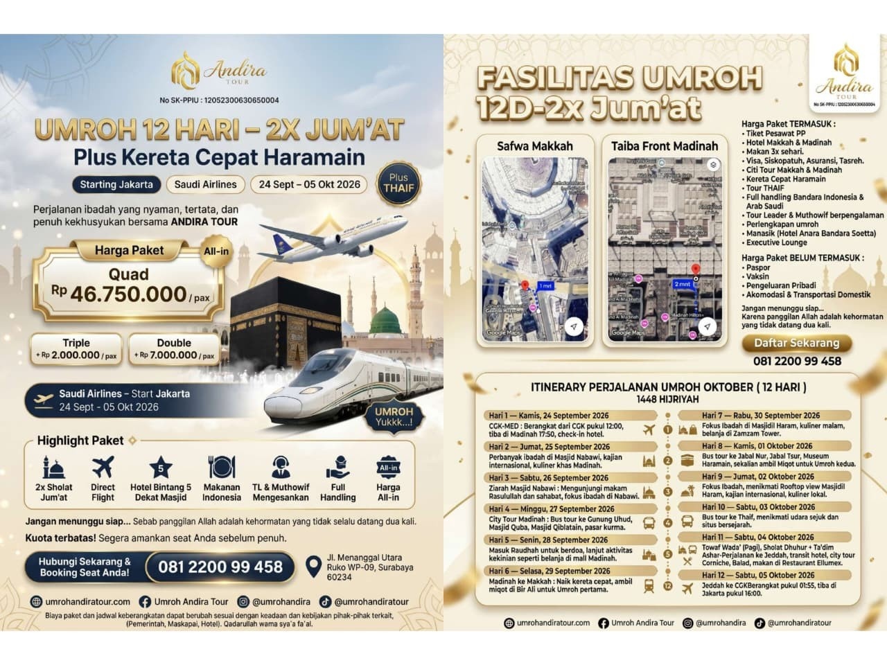 Brosur UMROH 10 HARI BINTANG 5