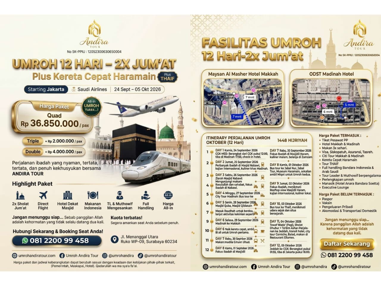 Brosur UMROH 12 HARI BINTANG 3